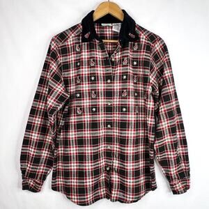 Vintage Bobbie Brooks Plaid Embroidered Ice Skating Shirt M